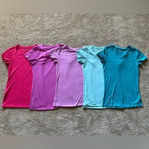 Women’s Eddie Bauer v-neck short sleeve shirts. 5 colors. ‘Freedry’ style.